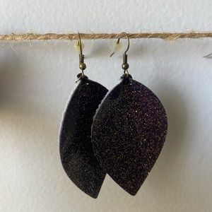 Purple sparkly earrings